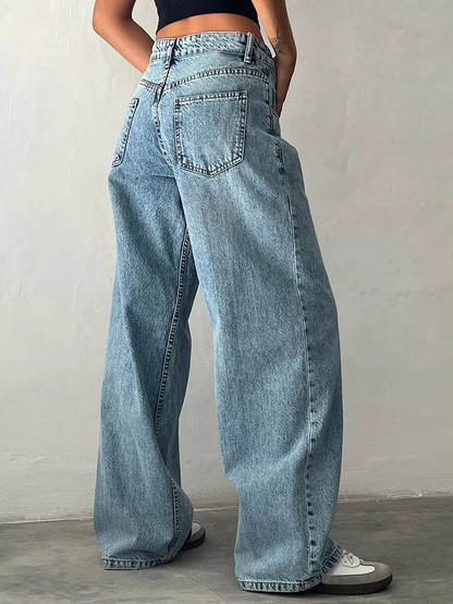 Jean Baggy Taille Basse Y2K – Look Vintage & Streetwear